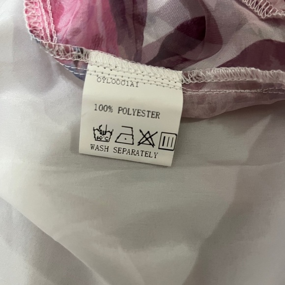 Women’s ChicMe ruffled hem floral print asymmetrical d dress - size large - Picture 7 of 11